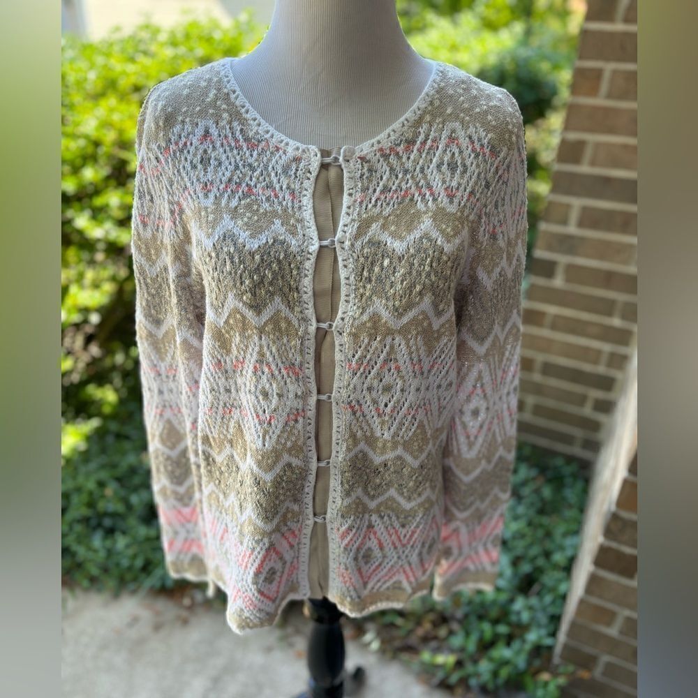 Pendleton Multi Colored Knit Cardigan Size M - image 7